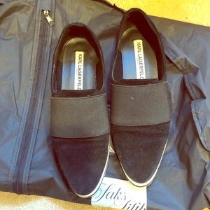 Karl lagerfield suede shoes